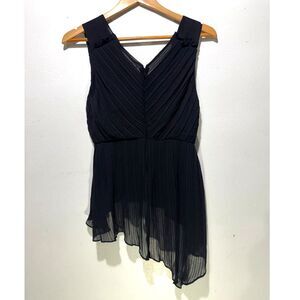 VTG Y2K babydoll top fairy cami asymmetric black emo whimsy goth festive women S